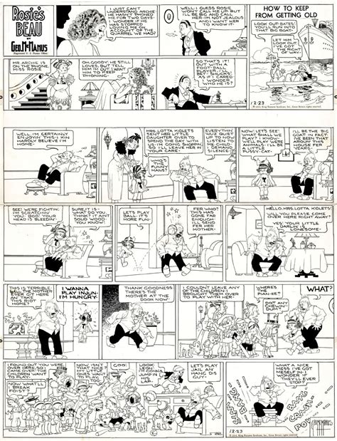 1934 rosie s beau bringing up father sunday page original comic art george mcmanus