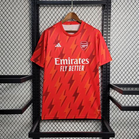 Arsenal Pre Match Red 2324 Kit Football Shirt Soccer Jersey Shopee