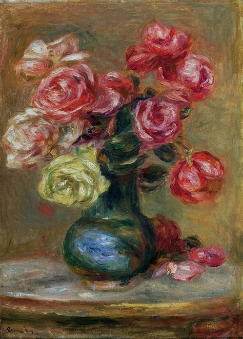 Bouquet Of Roses 5 Painting By Pierre Auguste Renoir Pixels