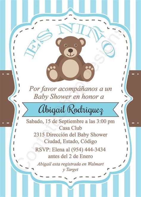 Invitación Digital Osito Baby Shower 5900 En Mercado Libre A45