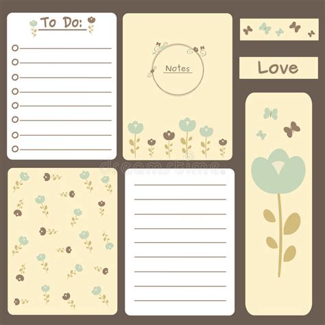 Cute Romantic Printable Journal Cards Notes To Do List