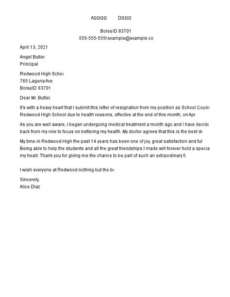 Resignation Letter Due To Schedule Conflict Crumbmoms