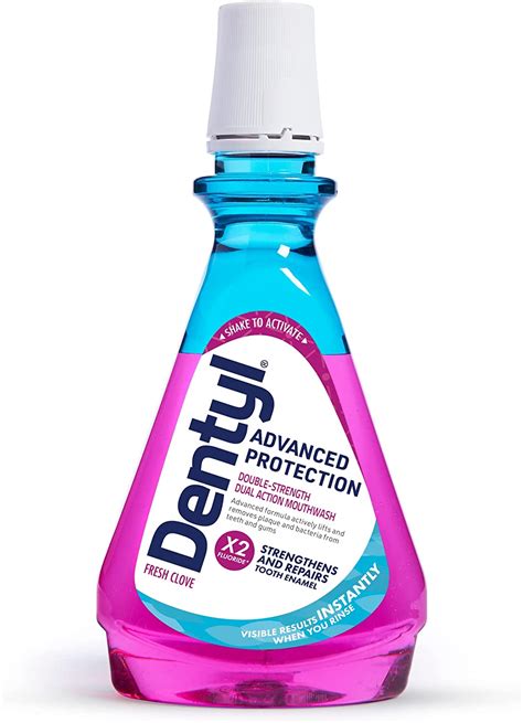 dentyl advanced protection mouthwash high fluoride repairs and protects tooth enamel alcohol