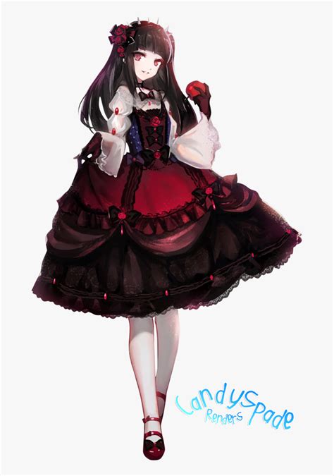 Gothic Lolita Anime Red Dress Hd Png Download Transparent Png Image