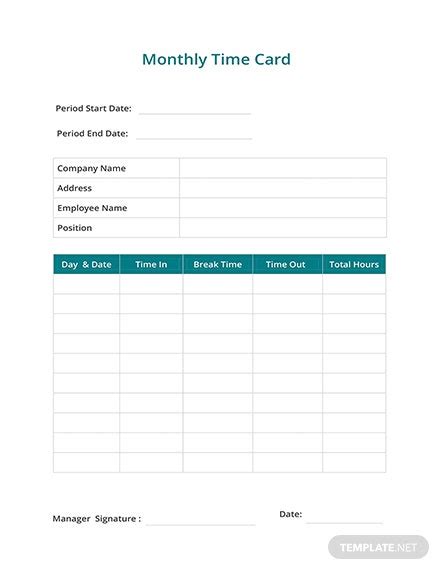 Monthly Timesheet Template Download 239 Sheets In Word Excel Pages