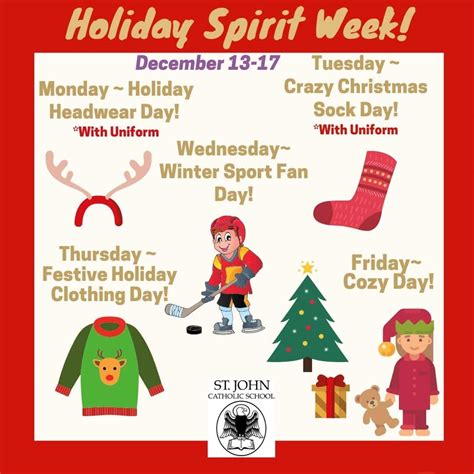 Holiday Spirit Week St John School Website