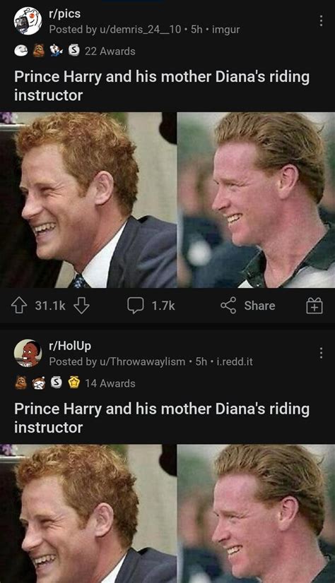 Prince Harry And His Mother Dianas Riding Instructor Rcoincidence