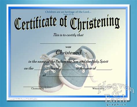 Baby Christening Certificate Template Free Baby Boy Baptism