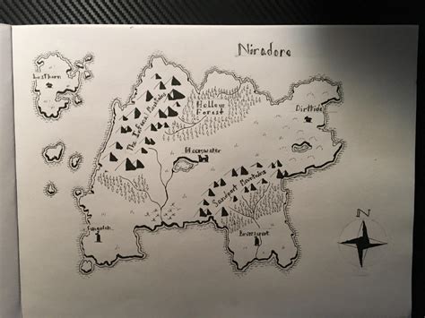 First Fantasy Map I Have Every Done With Actual Drawing Pens R