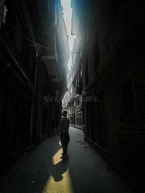 A Man Standing In The Dark Stock Image Image Of Dark 215011651
