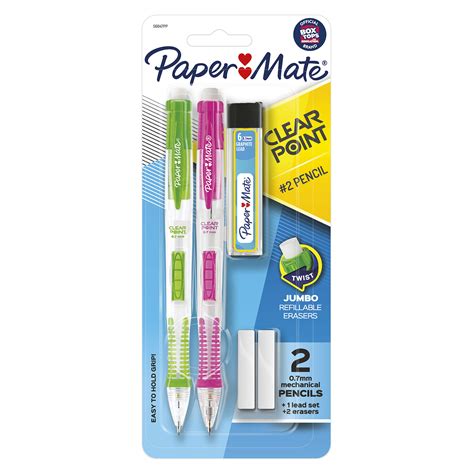 Paper Mate Clearpoint Mechanical Pencil Set 07mm Hb 2 Lead 2 Count
