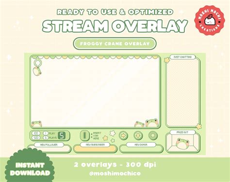 Twitch Froggy Arcade Crane Overlay Set Streamer Setup Etsy Canada