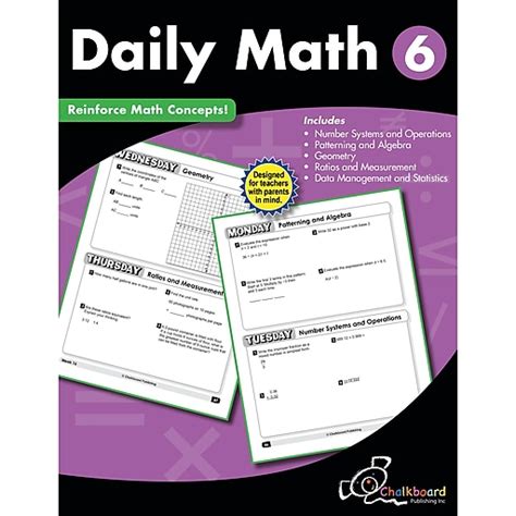Daily Math Workbook Grade 6 Ctp8192 At Staples