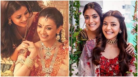 kajal aggarwal s sister nisha shares real and reel versions of actor s wedding pics see here