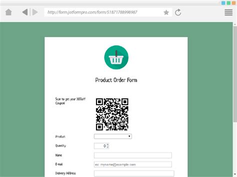 You probably want to use print media to share your google that's it. QR Code - Form Widgets | JotForm