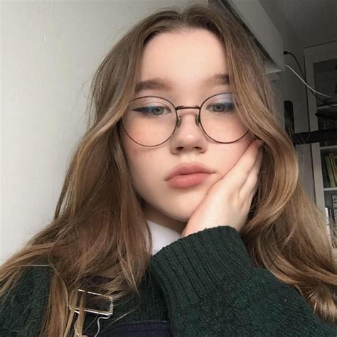 Her Instagram Is Venla Aesthetic Girl Glasses Soft Cute