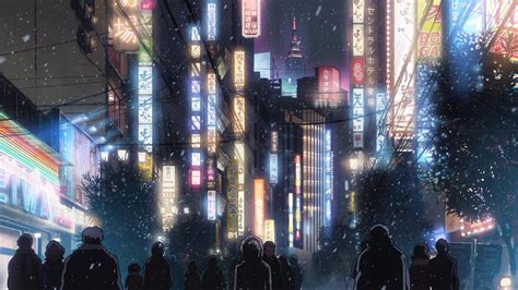 Anime Tokyo City Hd 1080p Wallpapers Wallpaper Cave
