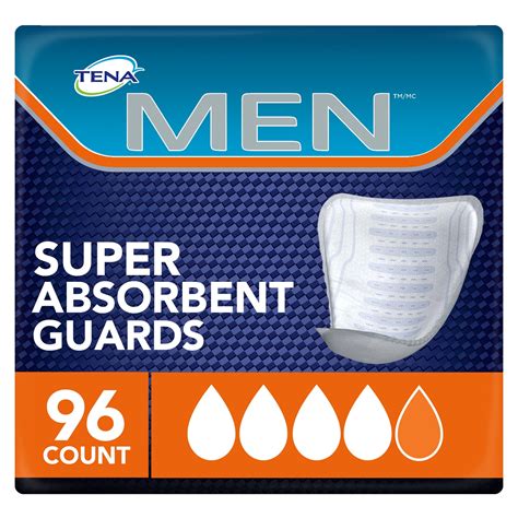 Tena Incontinence Guard For Men Super Absorbency 96 Count Walmart