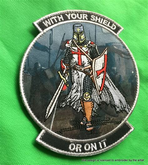 With Your Shield Or On It Morale Patch Crusader Templar