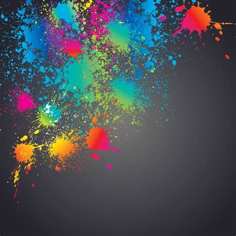 Colorful Splashed Paint Splatter Background Vector Download