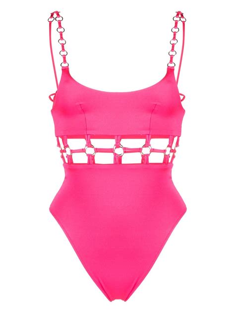 Agent Provocateur Ashia Ring Detail Swimsuit In Pink Lyst