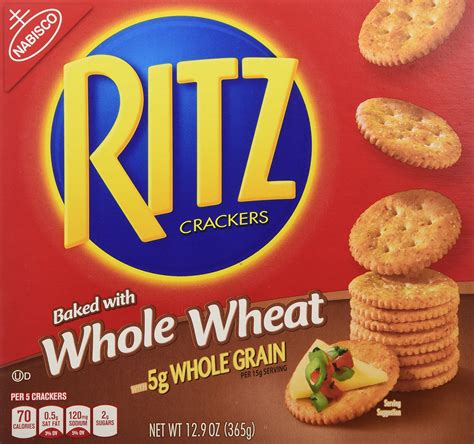 リッツクラッカー 全粒小麦 12 9オンス 4パック Ritz Crackers Whole Wheat 12 9 Ounce Pack