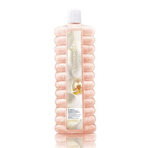 senses simply luxurious bubble bath white peach and vanilla orchid 1 litre toiletries avon uk