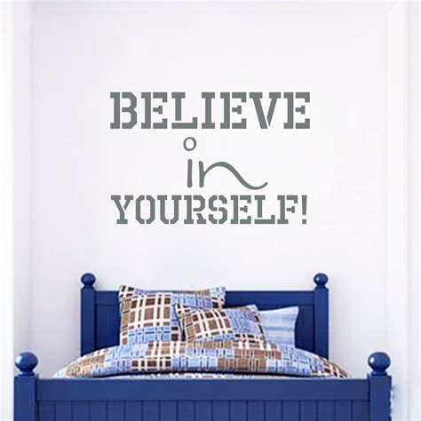 Wall Decal Quote Believe In Yourself Art Living Room Vinyl Sticker Decor Mr660 Living Room