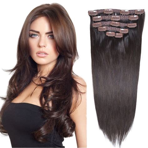 14 Remy Human Hair Clip In Extensions Natural Hair Extensions Human Hair Clip Ins Real Human