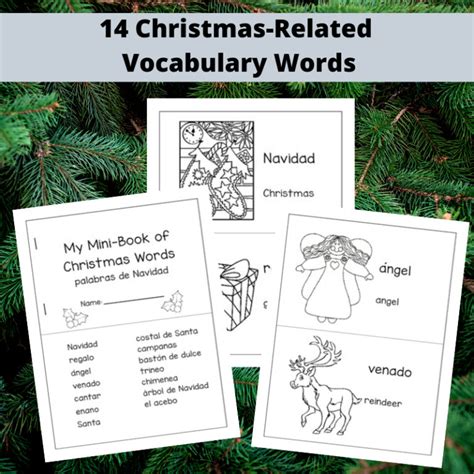 Spanish Christmas Vocabulary Mini Book My Teaching Library