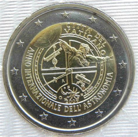 Vatican 2 Euro Coin - International Year of Astronomy 2009 ...
