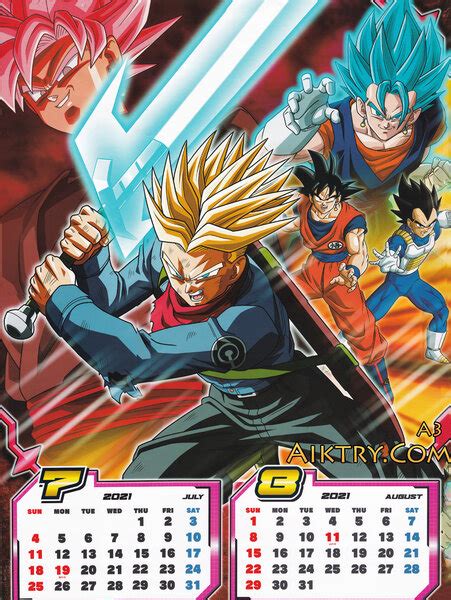 The dragon ball super manga was written by toriyama and illustrated by toyotarou and premiered in june 2015 as an official sequel to the original dragon ball storyline, which ran from 1984 the film is set to release in 2022. Dragon Ball Super 2021 Calendar - Aiktry