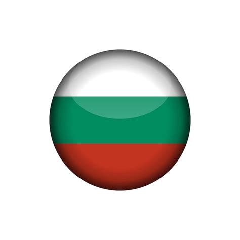Premium Vector Bulgaria Flag Circle Button Vector Template