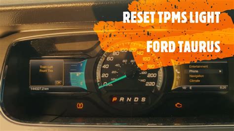 Ford Taurus Push Button Start Reset Tpms Tire Pressure Light Youtube