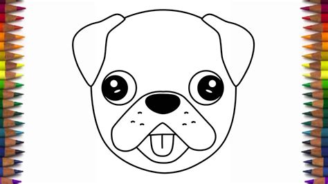 How To Draw A Cute Dog Emoji Pug Quick And Easy Step By Step Youtube
