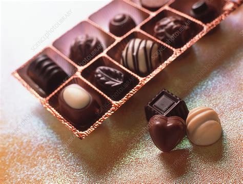 assorted chocolates stock image h110 1742 science photo library