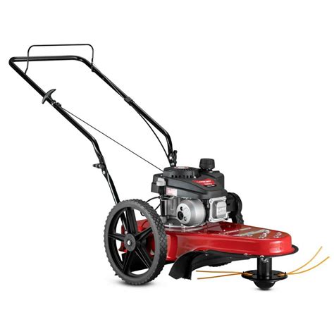 Troy Bilt 22 In 140 Cc Gas Walk Behind String Trimmer Mower Tb22tm The Home Depot