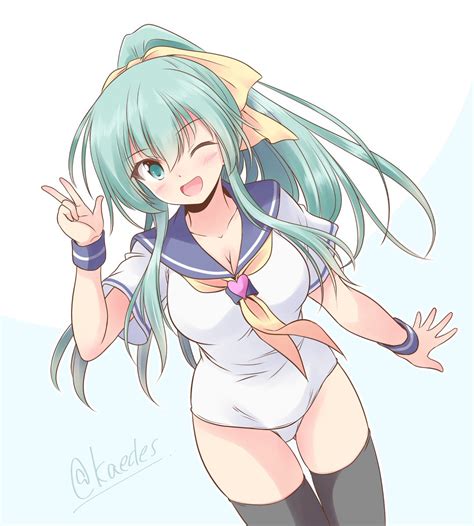 艦これ「「セーラー白スク水鈴谷」 艦これ版深夜の真剣お絵描き60分一本勝負 艦これ版真」静奈かえでc100新刊委託販売中のイラスト