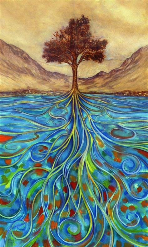 Colorful Tree Roots Art Pinterest