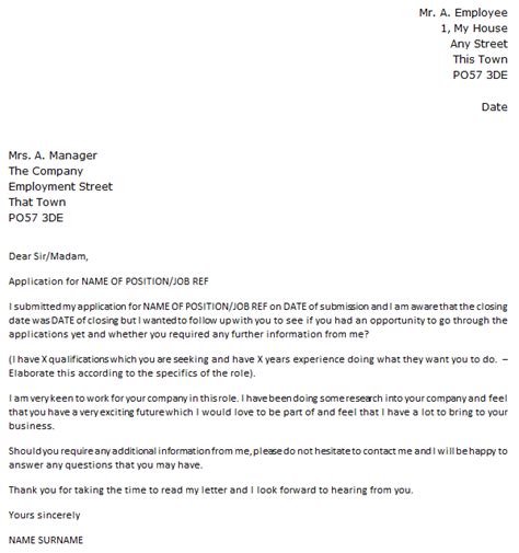 A letter adds more personality a job application letter can impress a potential employer and set you apart from other applicants. Follow Up Letter Example After Job Application - icover.org.uk