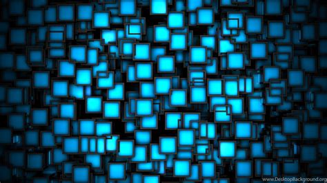 Download Black 3d Blue Neon Super Cool Cubes Hd Wallpapers Desktop