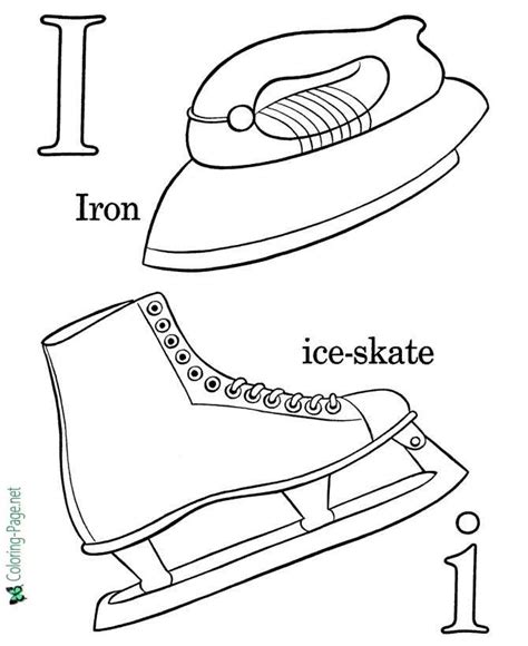 Letter I Alphabet Coloring Pages