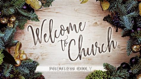 Christmas Wreath Welcome To Church Title Graphics Igniter Media