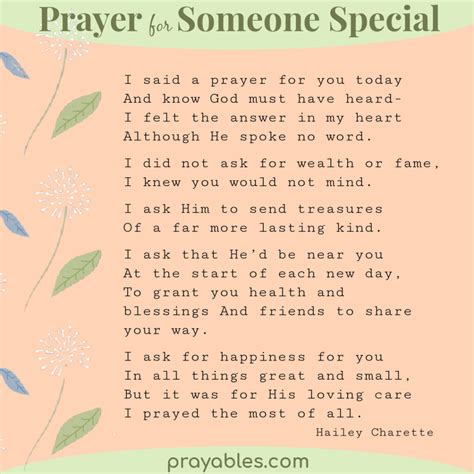 Prayer For Someone Special Prayables