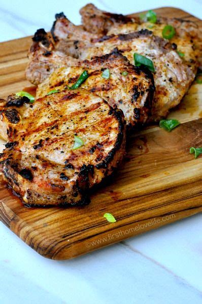 Grill until the chops are firm and the center is faintly pink (cut into one to check), 2 to 3 minutes per side. Grilled Maple Dijon Pork Chops | Pork recipes, Meat ...