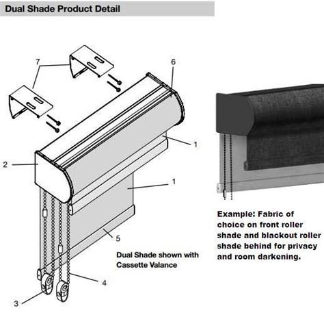 Specs For Dual Roller Shade With Cassette Valance Ideal For Room