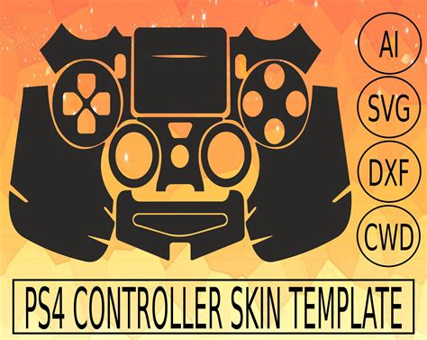 Ps4 Controller Skin Template Svg Ai Dxf Corel File Template To Etsy