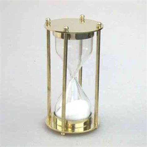 Classical Hourglass 5 Minute Sand Timer Decor In Brass