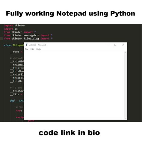 Notepad Using Python Tkinter Module Codehub