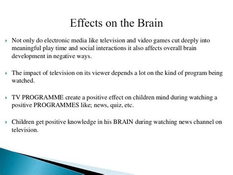 Positive Impact Of Tv On Children